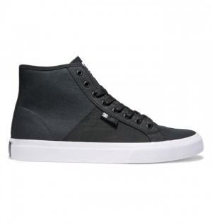 Tenis DC Shoes Manual HI Lona High-Top RIPSTOP Hombre Negros | GJXMWU-108