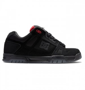 Tenis DC Shoes Stag Hombre Negros Grises Rojos | VTPWMR-324