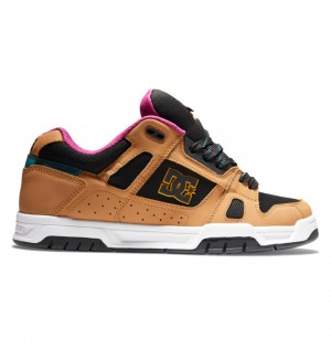 Tenis DC Shoes Stag Hombre Negros Marrom Verdes | DHYBIJ-840